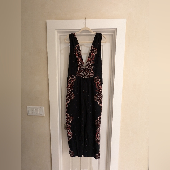 Free People Setting Sun Cotton Jumpsuit M - Picture 4 of 10